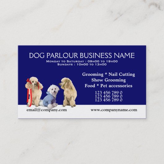 Dog grooming pet care PERSONALIZE Kortingskaartje (Voorkant)