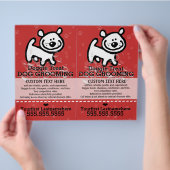 Dog Grooming.Pet Groomer.2 voor 1.. Flyer (Hand)