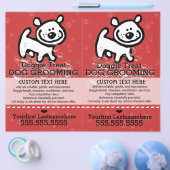 Dog Grooming.Pet Groomer.2 voor 1.. Flyer (Enkel)