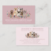 Dog Grooming Pet Service Cute Visitekaartje (Voorkant / Achterkant)
