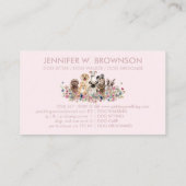 Dog Grooming Pet Service Cute Visitekaartje (Achterkant)