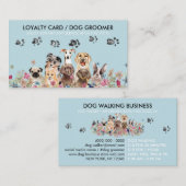 Dog Grooming Petsitter Sale Loyalty Paw punch Visitekaartje (Voorkant / Achterkant)