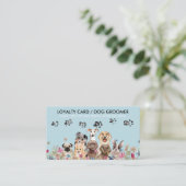 Dog Grooming Petsitter Sale Loyalty Paw punch Visitekaartje (Staand voorkant)