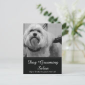 Dog Grooming Post Kaart -  (Staand voorkant)