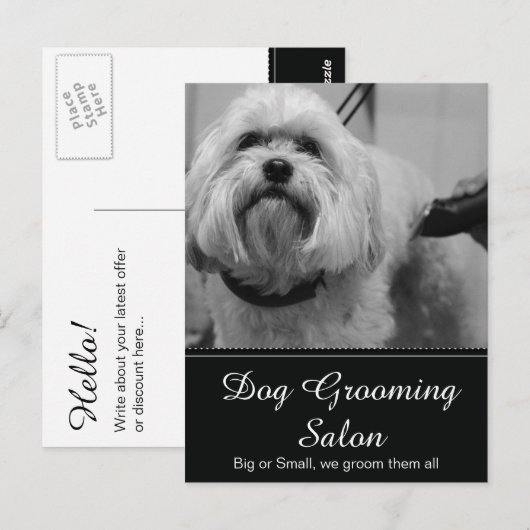 Dog Grooming Post Kaart - (Voorkant / Achterkant)