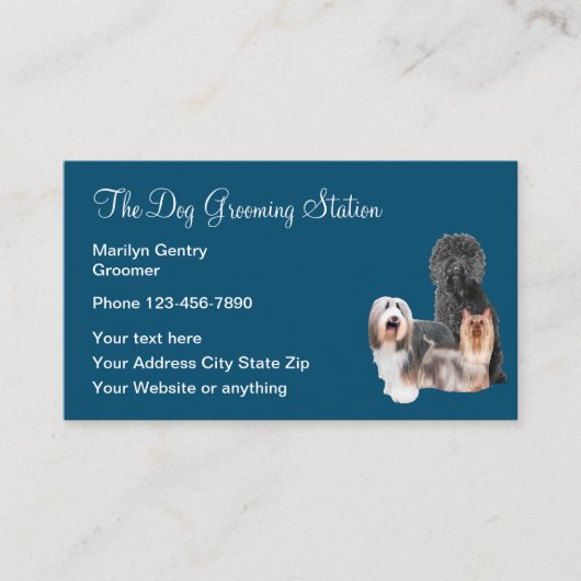 Dog Grooming Professional Groomer Visitekaartje (Voorkant)