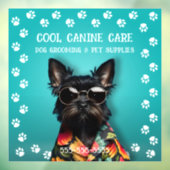 Dog Grooming Raamsticker (Vel 3)