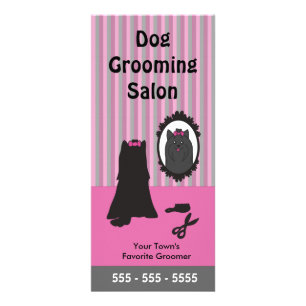 Dog Grooming Rack Card -  (2 zijkanten) Reclamekaart