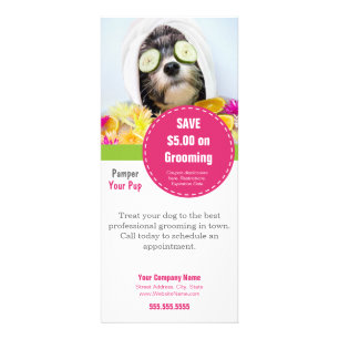 Dog Grooming Rack Card - Maak er alles van Reclamekaart