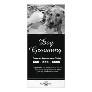 Dog Grooming Rack Card -  Reclamekaart