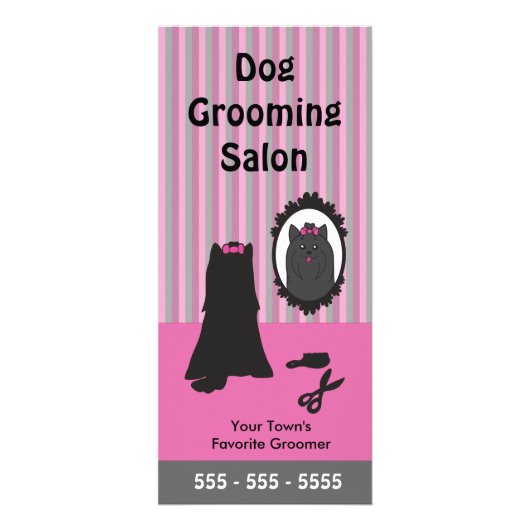 Dog Grooming Rack Kaart -  (2 zijkanten) (Voorkant)