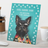 Dog Grooming Reclamebord Met Voetstuk (Insitu)