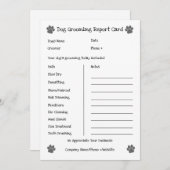 Dog Grooming Report Kaart (Voorkant / Achterkant)