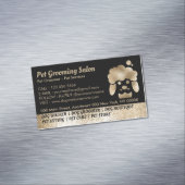 Dog Grooming Salon Gold bat spa Magnetisch Visitekaartje (Voorbeeld)