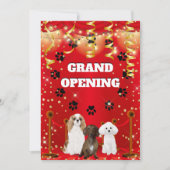 Dog grooming salon grand opening VIP party Kaart (Voorkant)