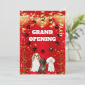 Dog grooming salon grand opening VIP party Kaart (Staand voorkant)