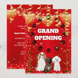 Dog grooming salon grand opening VIP party Kaart