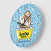 Dog Grooming Salon-Pet Groomer-Personalized Clock Grote Klok (Hoek)