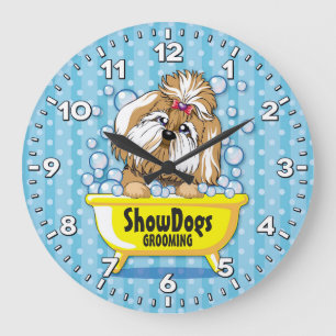 Dog Grooming Salon-Pet Groomer-Personalized Clock Grote Klok
