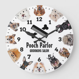 Dog Grooming Salon-Pet Groomer-Personalized Clock Grote Klok