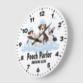 Dog Grooming Salon-Pet Groomer-Personalized Clock Grote Klok (Hoek)