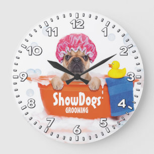 Dog Grooming Salon-Pet Groomer-Personalized Clock Grote Klok