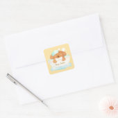 Dog Grooming Salon Vierkante Sticker (Envelop)
