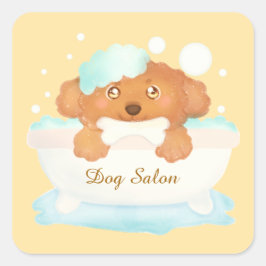 Dog Grooming Salon Vierkante Sticker