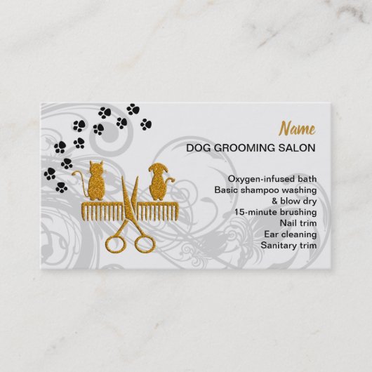 Dog grooming Salon Visitekaartje (Voorkant)