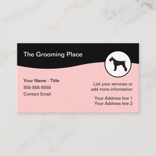 Dog Grooming Salon Visitekaartje Design (Voorkant)