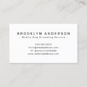 Dog Grooming Service foto's Visitekaartje (Achterkant)