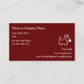 Dog Grooming Service Visitekaartjes (Achterkant)