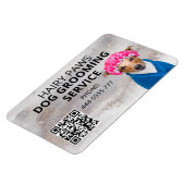 Dog Grooming Service Waterverf Business Magneet (Linkerzijde)