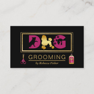 Dog Grooming Services Black Roze Visitekaartje