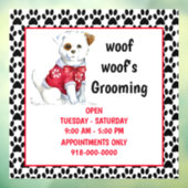 Dog Grooming Services/Uren Storefront Raamsticker (Vel 3)