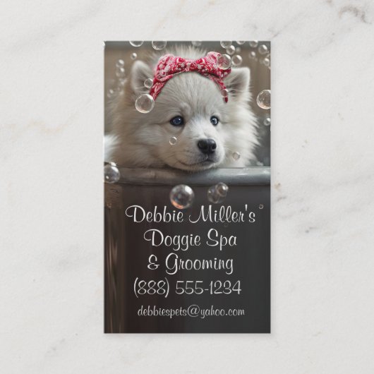 Dog Grooming Spa Business Card Visitekaartje (Voorkant)