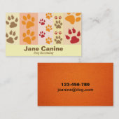 Dog Grooming stijlvolle moderne pootdruk Visitekaartje (Voorkant / Achterkant)