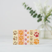 Dog Grooming stijlvolle moderne pootdruk Visitekaartje (Staand voorkant)