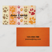 Dog Grooming stijlvolle moderne pootdruk Visitekaartje (Voorkant / Achterkant)