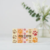 Dog Grooming stijlvolle moderne pootdruk Visitekaartje (Staand voorkant)