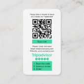 Dog Grooming TripAdvisor Review Vraag QR-code aan Visitekaartje (Achterkant)