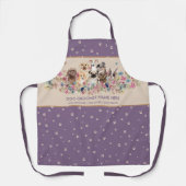 Dog Grooming Veterinary Salon Paars Schort (Voorkant)