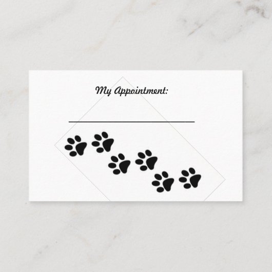 Dog Grooming Visitekaartje (Achterkant)