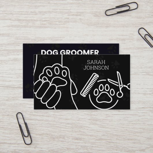 Dog Grooming Visitekaartje (Voorkant / Achterkant in situ)