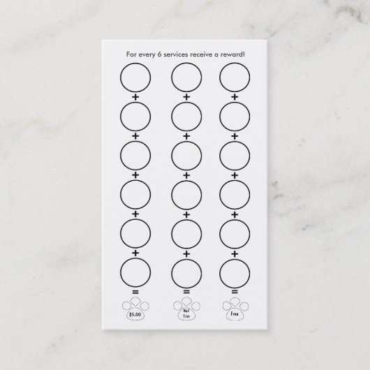 Dog Grooming Visitekaartje Loyalty Card (Voorkant)