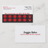 Dog Grooming Visitekaartje Loyalty Card (Voorkant / Achterkant)