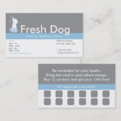 Dog Grooming Visitekaartje Loyalty Card (Voorkant / Achterkant)