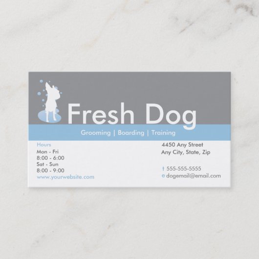 Dog Grooming Visitekaartje Loyalty Card (Voorkant)