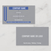 Dog Grooming Visitekaartje Punch Card Klantenkaartje (Voorkant / Achterkant)