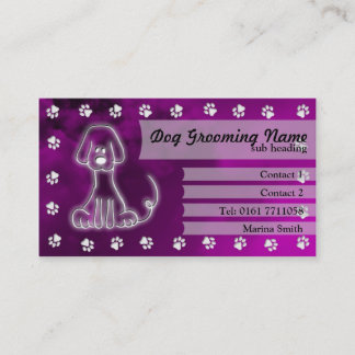 Dog Grooming Visitekaartje [roze]